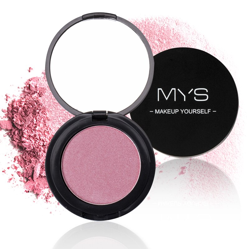 MYS brand  Makeup Cheek Blush Powder 6 Color single blusher bronzer Powder pressed Foundation Face Makeup Blusher